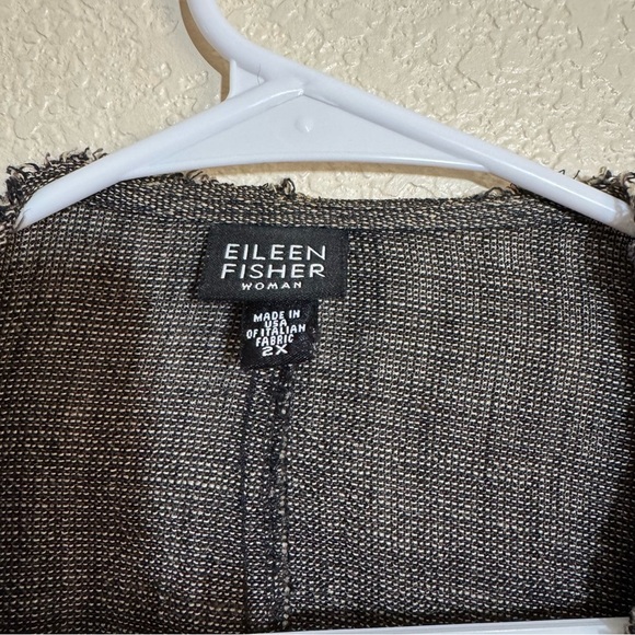 Eileen Fisher Linen Blend Open Blazer - Picture 2 of 5